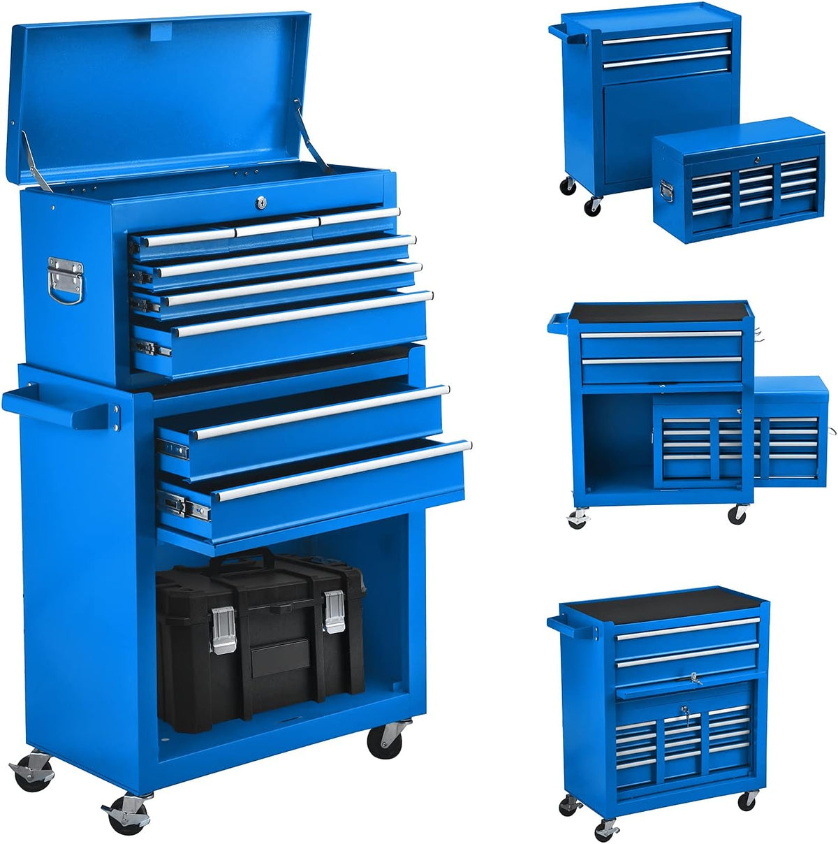 Blue 8-Drawer Rolling Tool Chest with Lock O489704