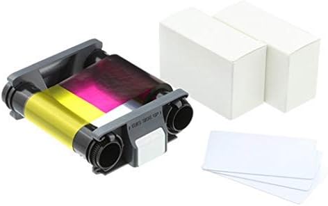 Magicard MA300YMCKO Color Ribbon - YMCKO - 300 Prints with Bodno Premium CR80 30 Mil Graphic Quality PVC Cards - Qty 300 I177