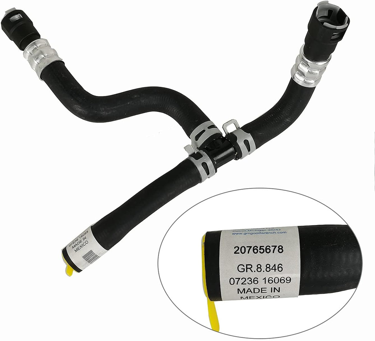 HVAC Heater Hose Assembly, Outlet Heater Hose Assembly, Pack of 2 H417717