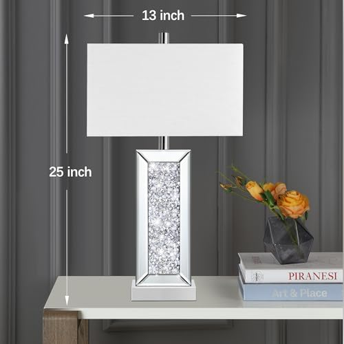 White Fabric Shade Table Lamp Set of 2 C563
