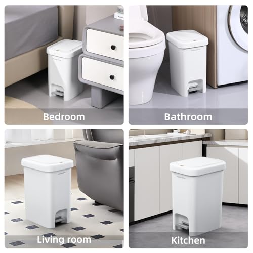 5.7 Gallon Step Trash Can with Lid J730