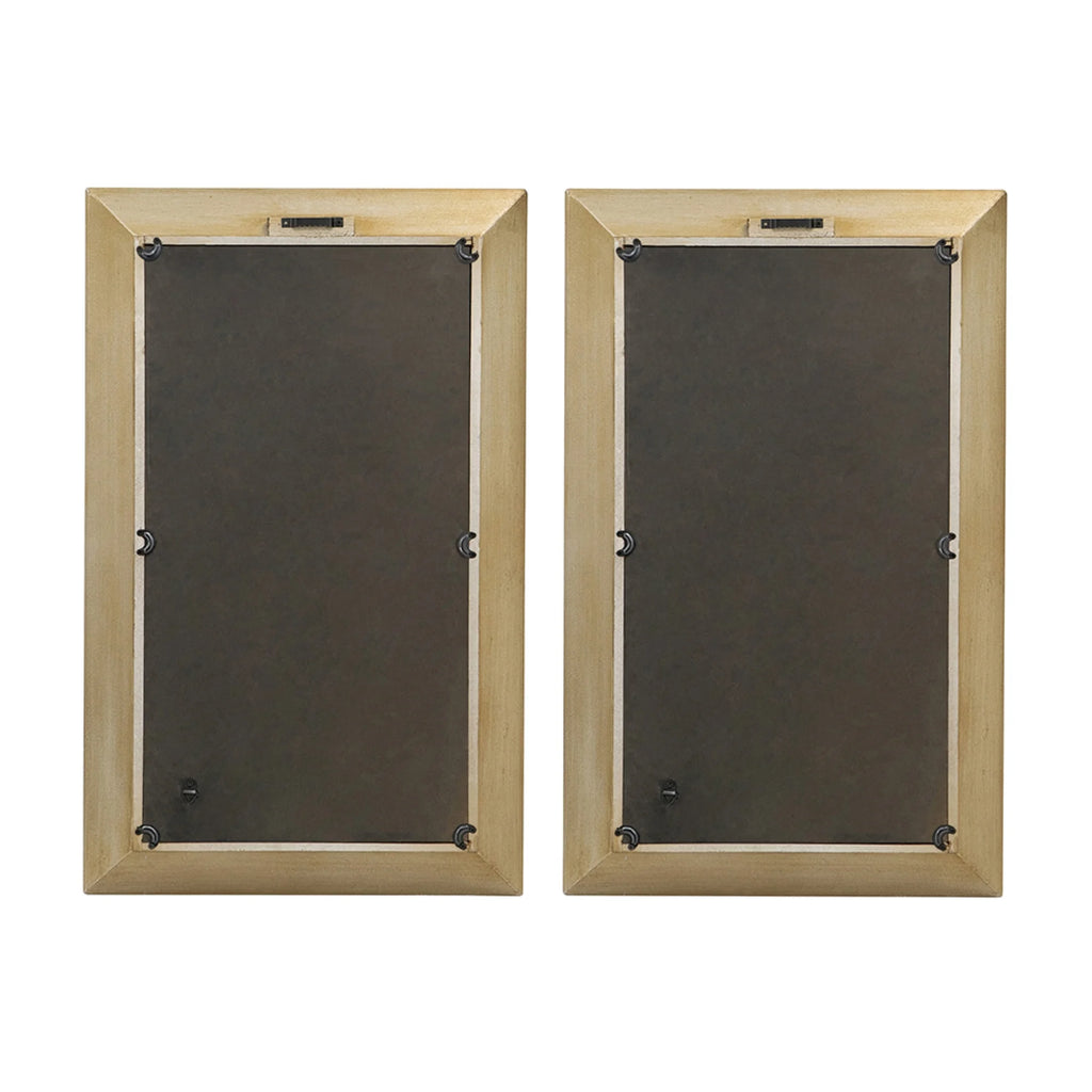 Rectangular Birds Mirror Frame Wall Art 15" x 24" 2ct F816859