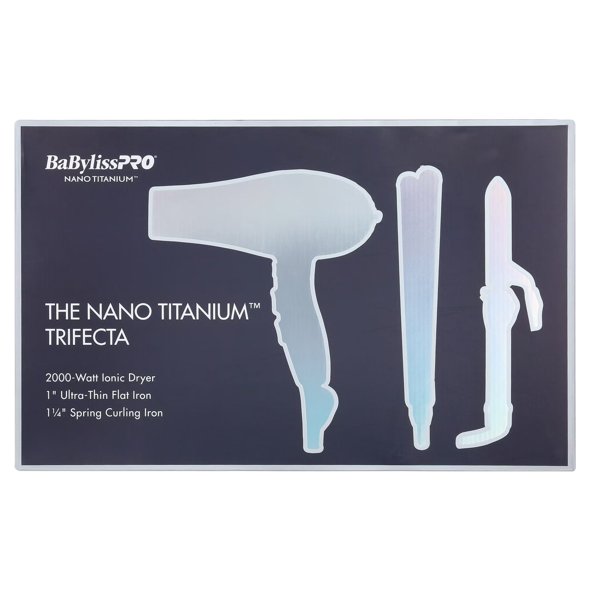 1 1/4" Spring Curling Iron, 1" Ultra-Thin Flat Iron, and Ionic Dryer Trio I9808