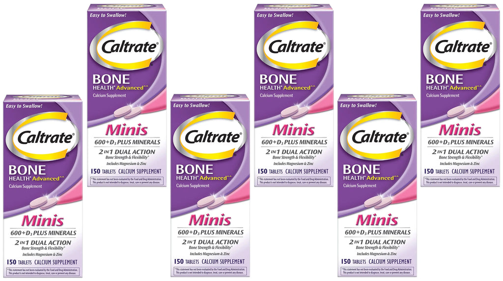 150 ea Calcium & Vitamin D3 Supplement Plus Minerals Mini Tablets G8819