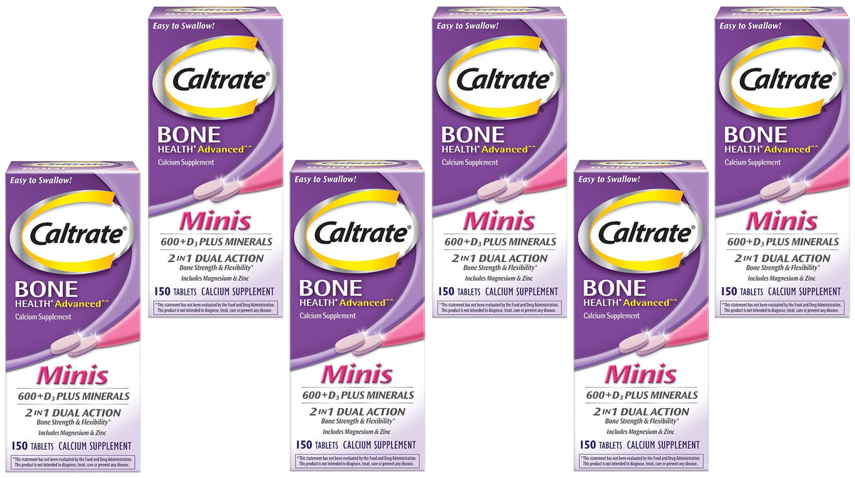 150 ea Calcium & Vitamin D3 Supplement Plus Minerals Mini Tablets G8819