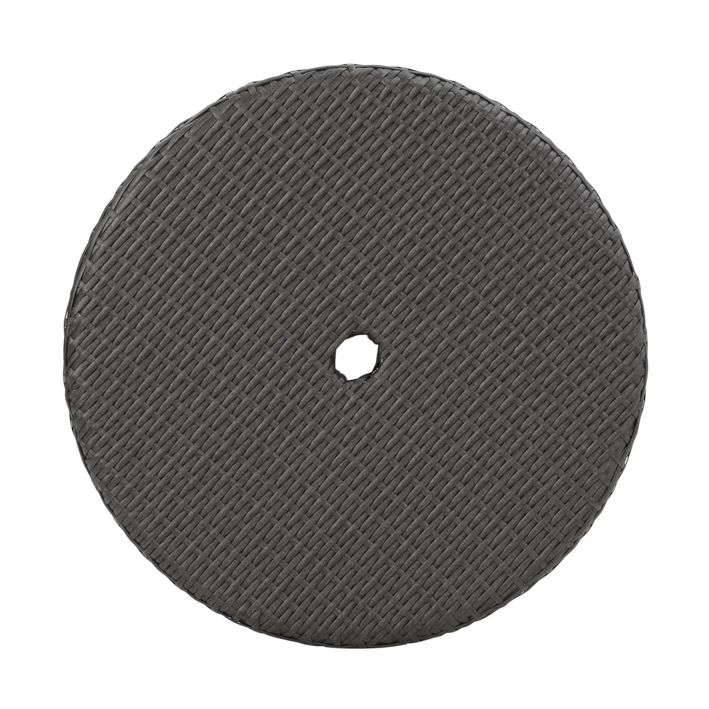 Grey Wicker Round Dining Table P8494