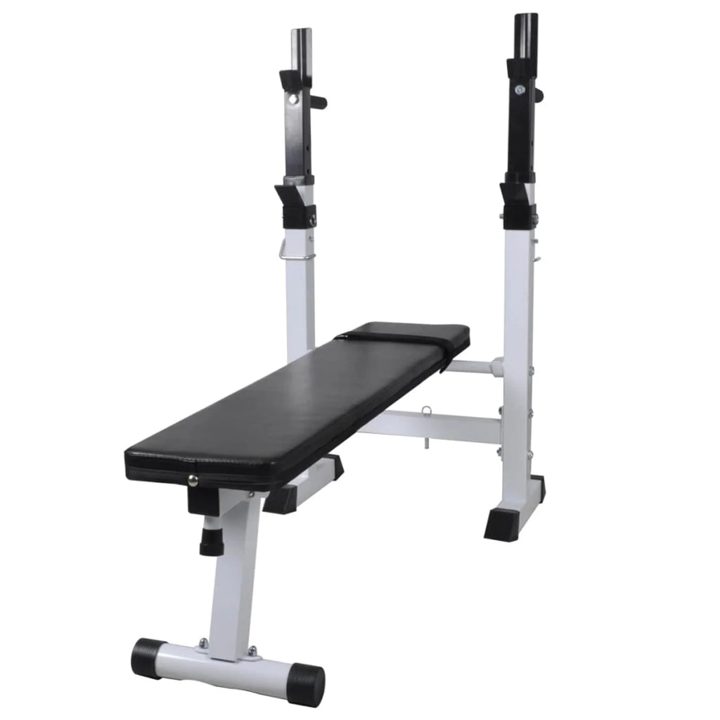 Workout Bench with Weight Rack, Barbell and Dumbbell Set 264.6 lb P510527