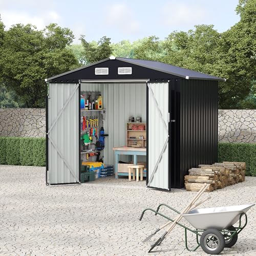 All-Weather Resin Shed with Window, Lockable Door and Vents Z1840