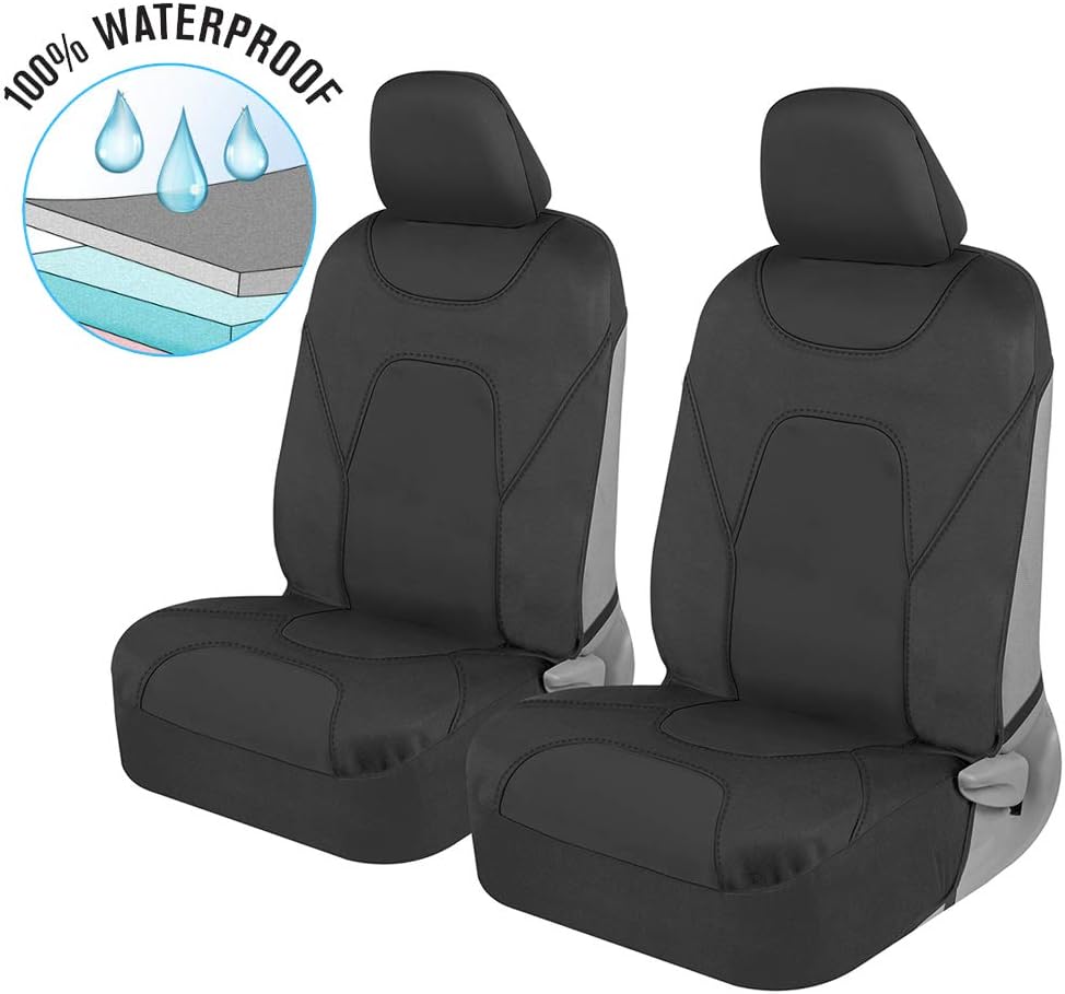 Pink Two-Tone Waterproof Neoprene Car Seat Covers Set of 2 Q823110