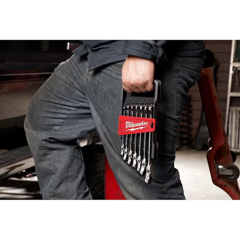 17-Piece Flex-Head Ratcheting Combination Wrench Set Metric A516579
