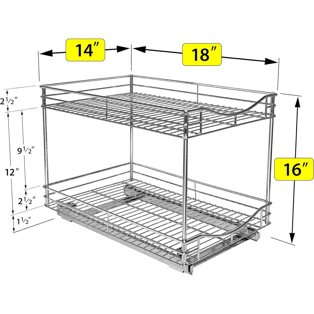 2 Tier Slide Out Drawer for Kitchen Cabinets S6904