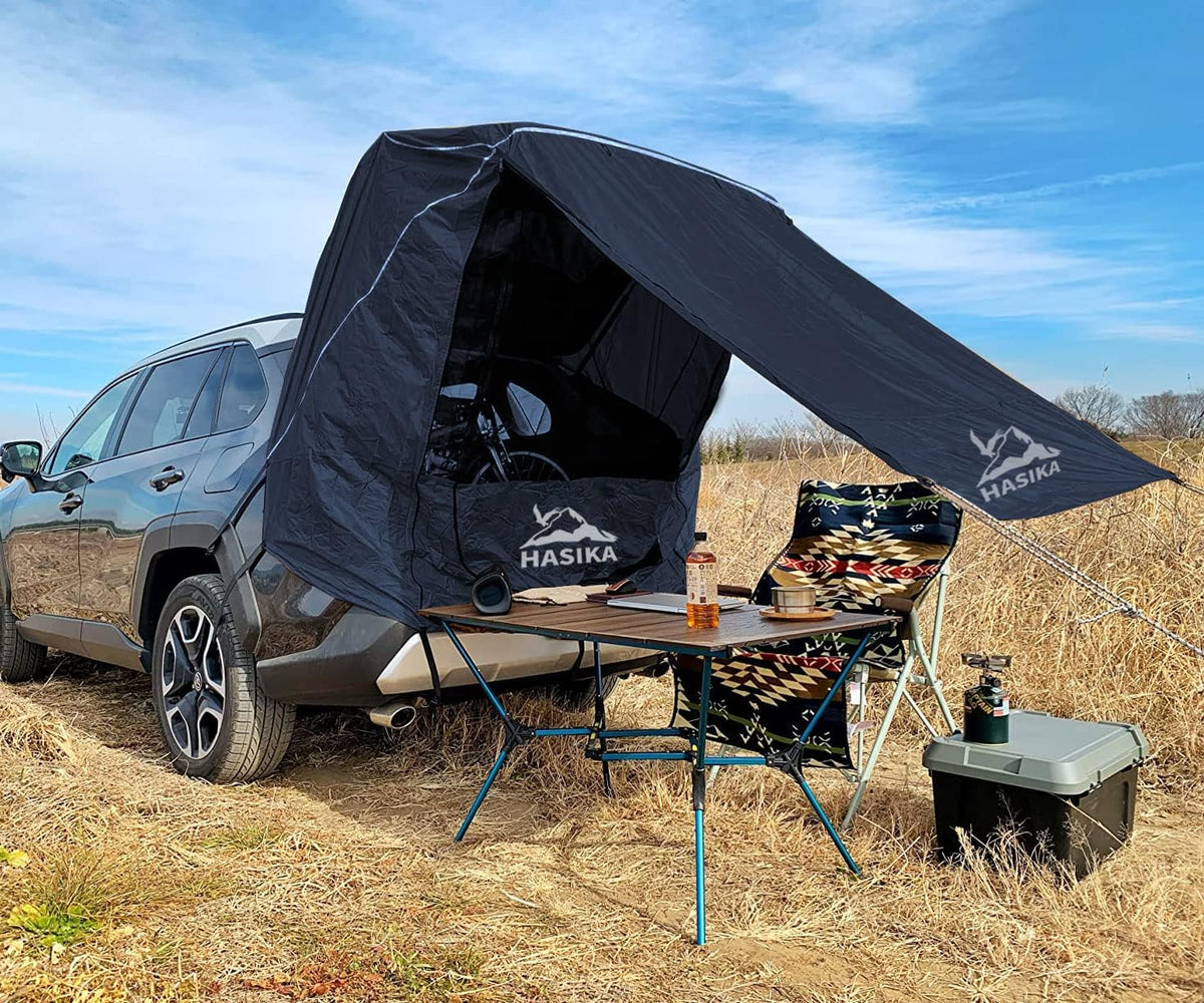 Black Waterproof 3000MM Tailgate Shade Tent for SUV Van X4747