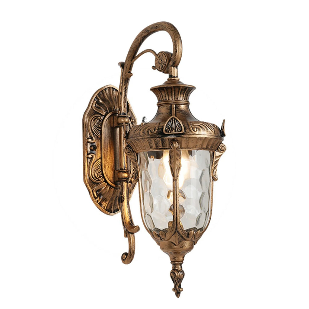Antique Wall Light Lantern Sconce Glass Lampshade U70431