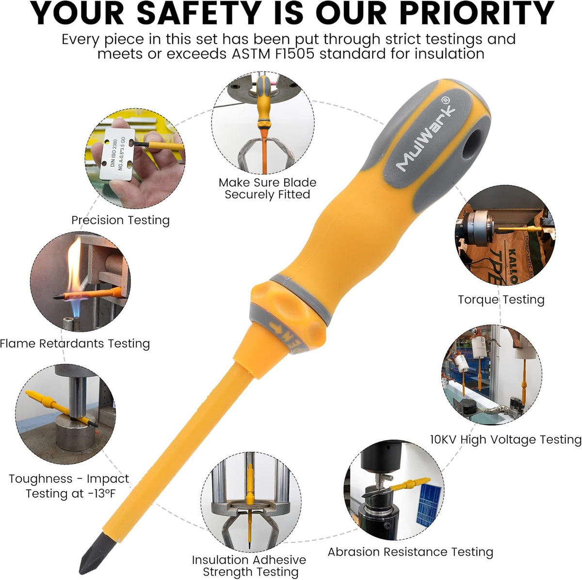20-in-1 1000V Insulated Screwdriver Set, 12-Pcs Magnetic Phillips Slotted Square Torx Screwdriver, 4-Pcs Cabinet Utility Key & Tool Bag Q875171