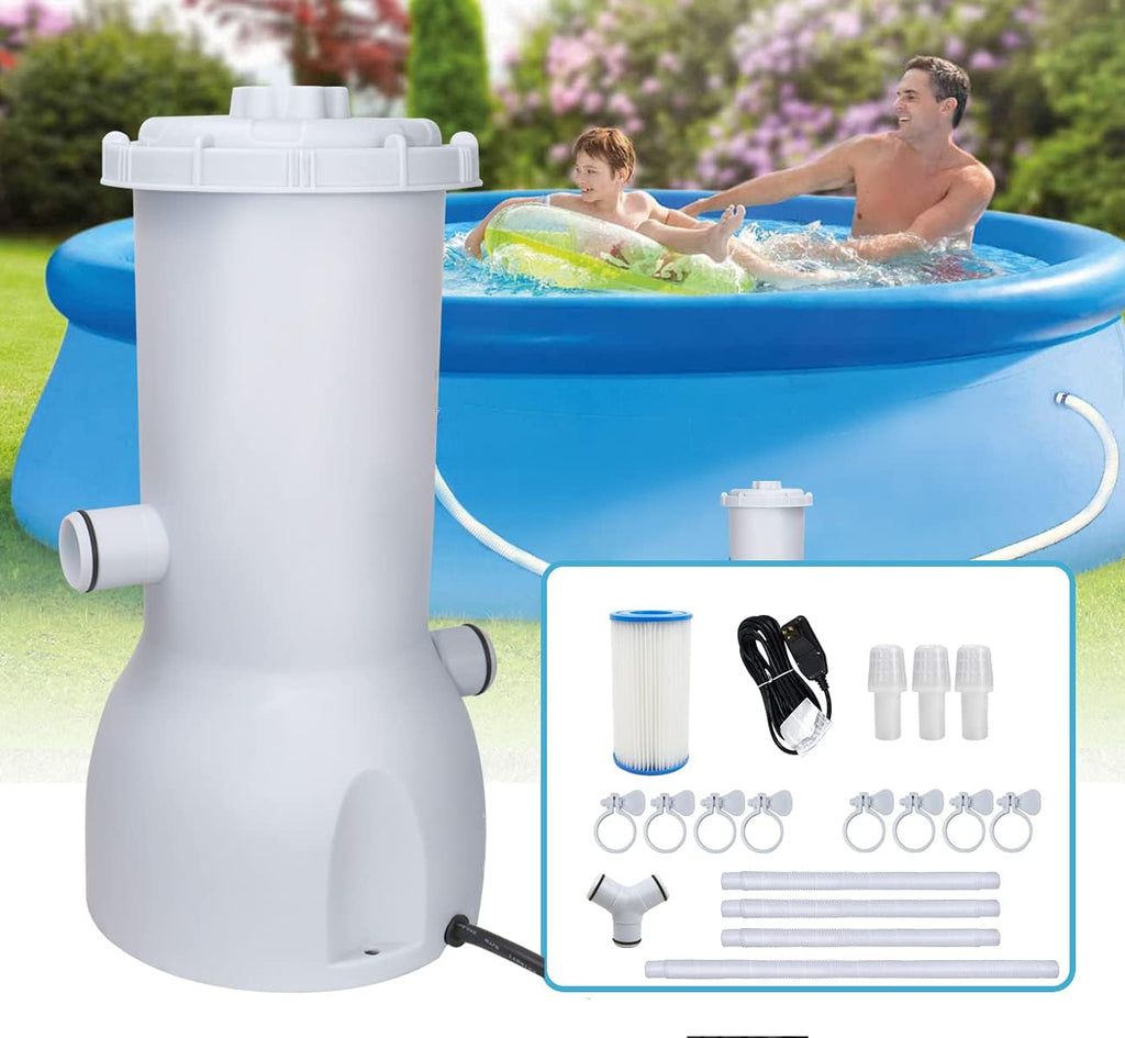 1000 GPH Clear Cartridge Filter Pump for Above Ground Pools, 110-120V with GFCI, Pack of 2 U77280