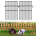 25 Panels No Dig Rustproof Metal Garden Fence, 17in x 27ft G7469