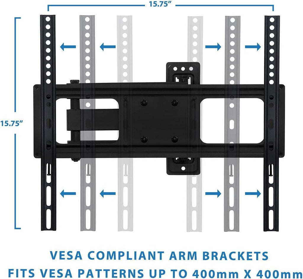 Full Motion Swivel Tilting Articulating TV Wall Mount for 26-55 Inch Black R42612
