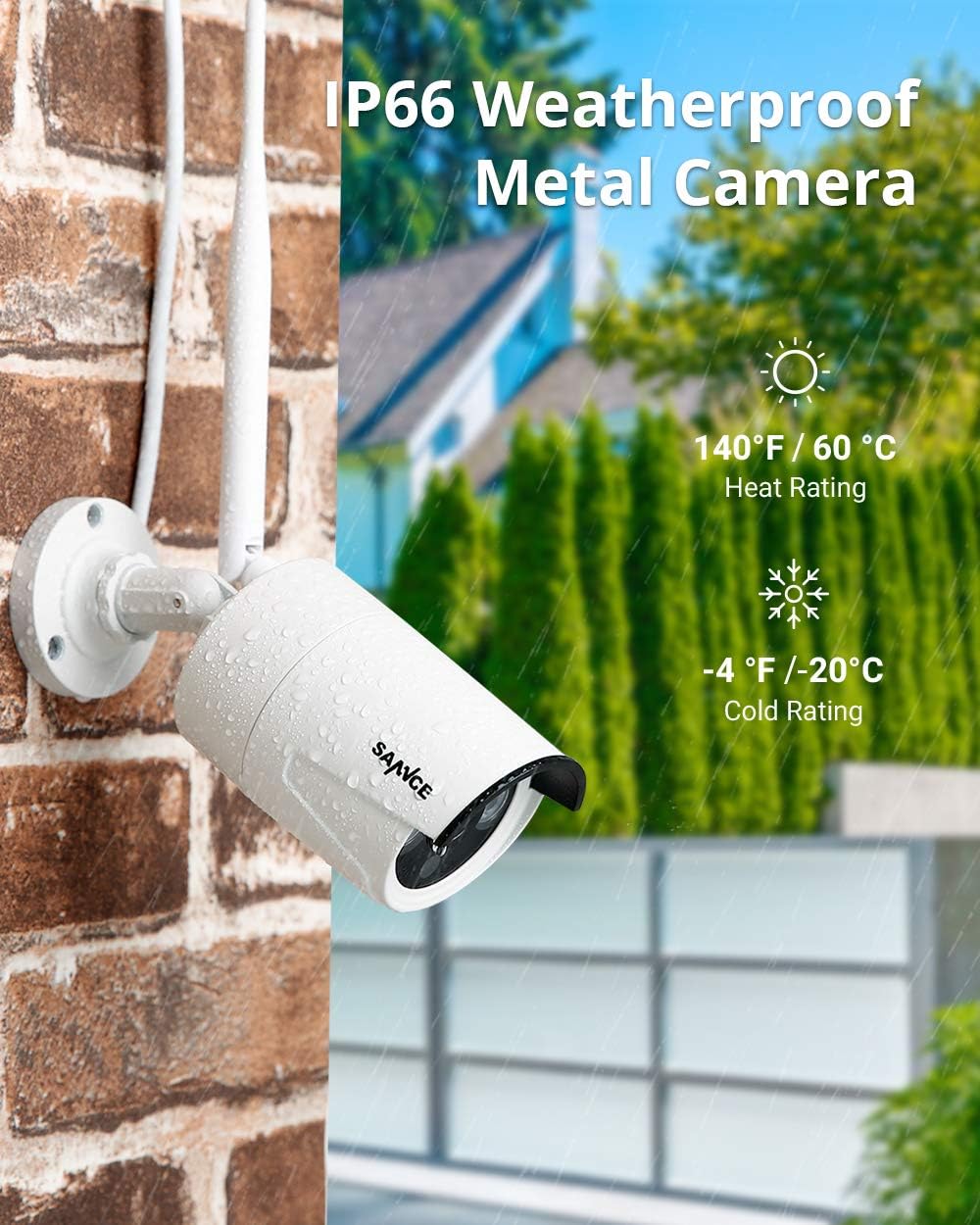 3MP Wireless Security Camera System, 8CH NVR, 4Pcs WiFi Cameras, 1TB Hard Drive L40702