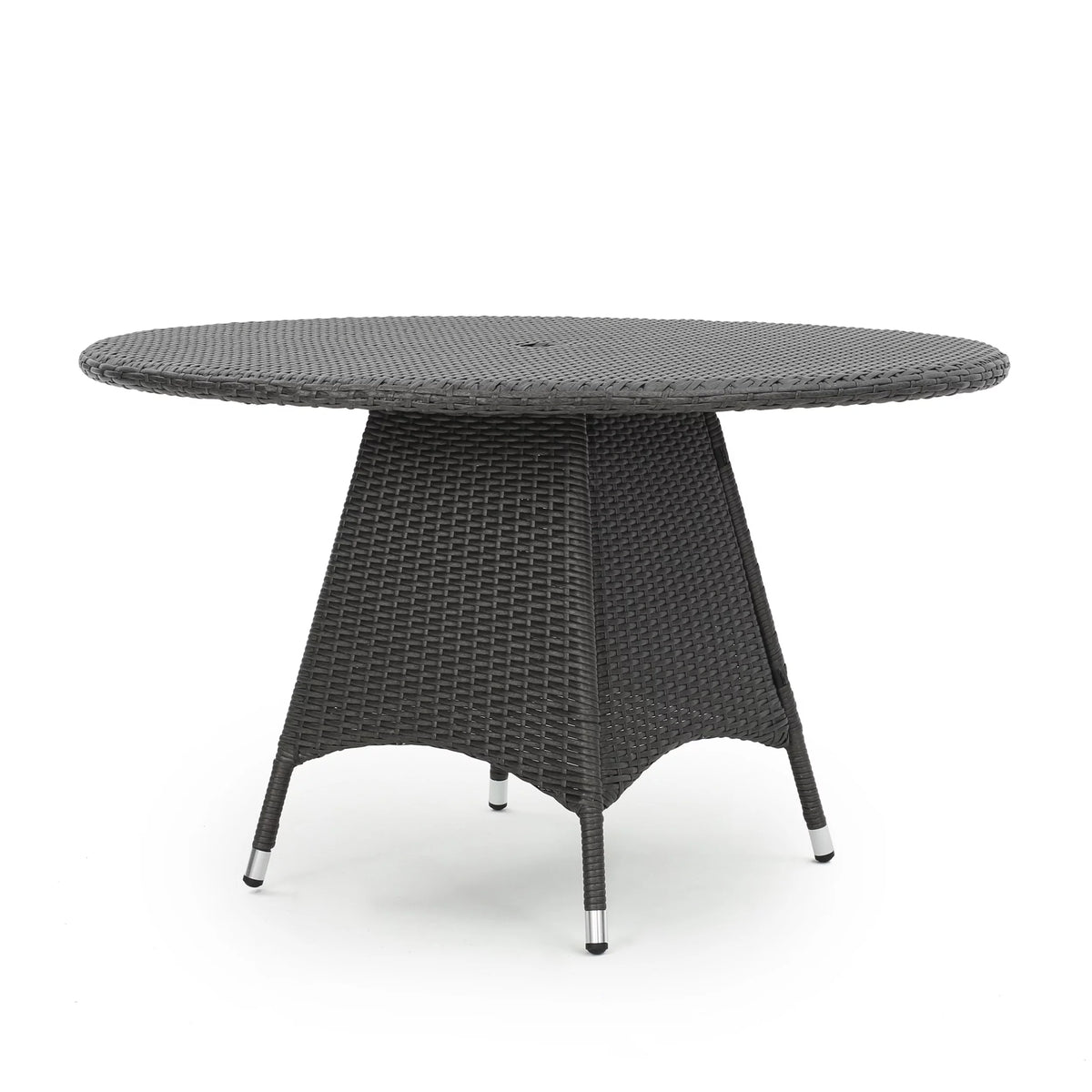 Grey Wicker Round Dining Table P8494