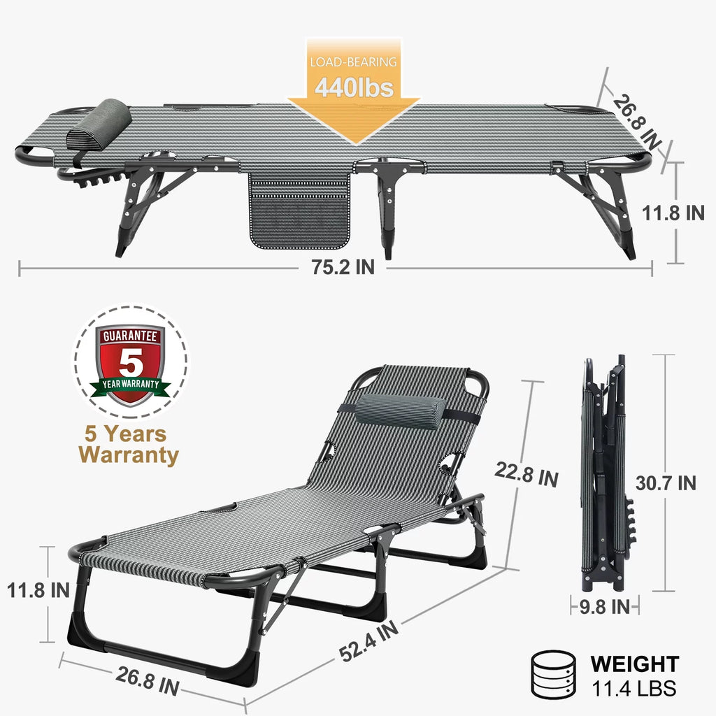 Camping Cot with Mattress and Pillow A262