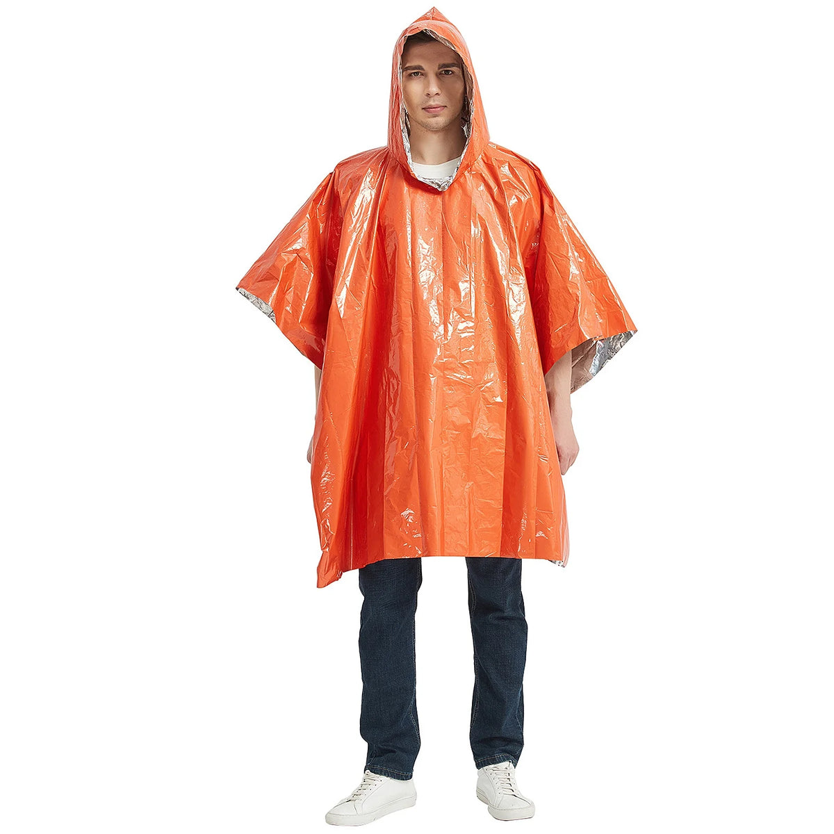 Waterproof Thermal Poncho Raincoat with Sleeping Bag and Tent Shelter F75352