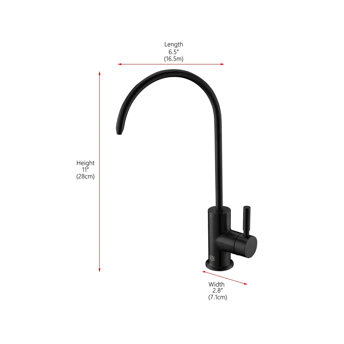 Single Handle Cold Water Dispenser Matte Black S607863