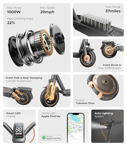 Electric Scooter 20 Mph 30 Miles Foldable U5092