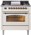 Antique White Dual Fuel Propane Gas Range Y918463