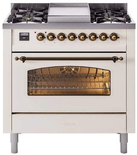 Antique White Dual Fuel Propane Gas Range Y918463