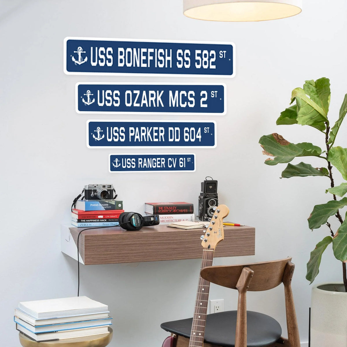 USS New Jersey Street Sign M10311