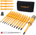 20-in-1 1000V Insulated Screwdriver Set, 12-Pcs Magnetic Phillips Slotted Square Torx Screwdriver, 4-Pcs Cabinet Utility Key & Tool Bag Q875171