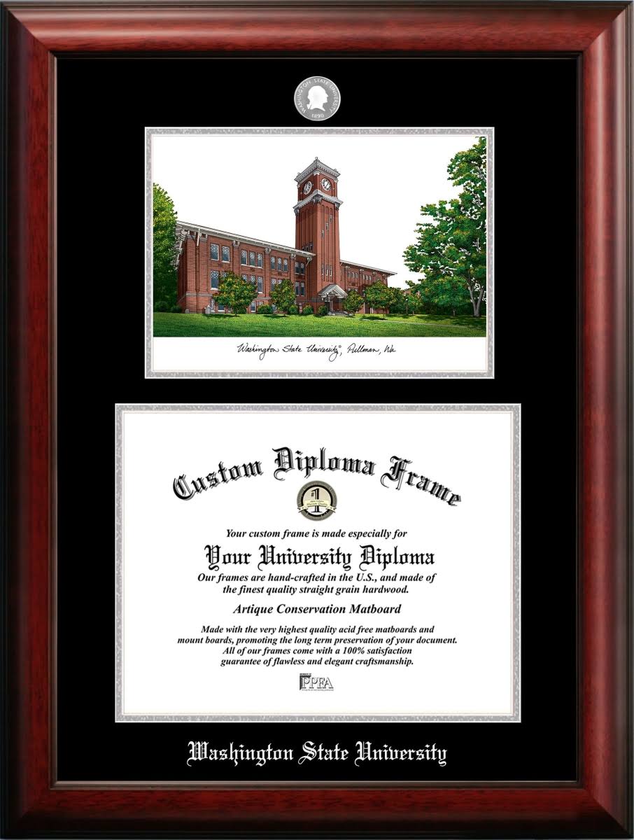Silver Embossed Diploma Frame with Lithograph O513712