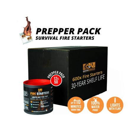 50-Piece Fire Starter Canisters O8072