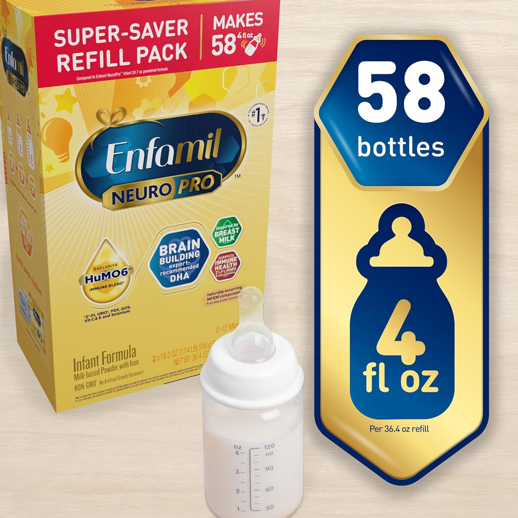 Baby Formula, Non-GMO, 36.4 Oz Refill Box + 8 Fl Oz Liquid (24 Count) I588