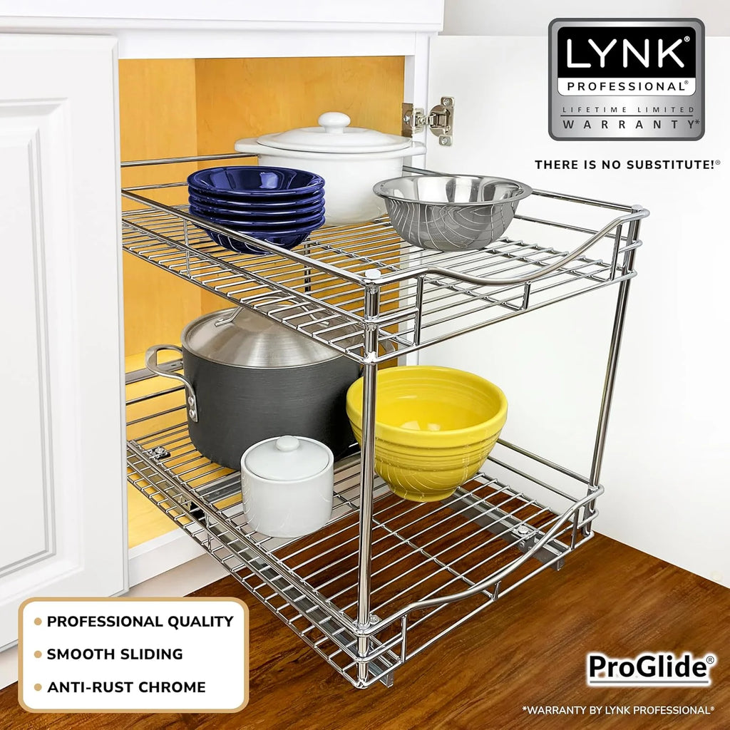 2 Tier Slide Out Drawer for Kitchen Cabinets S6904