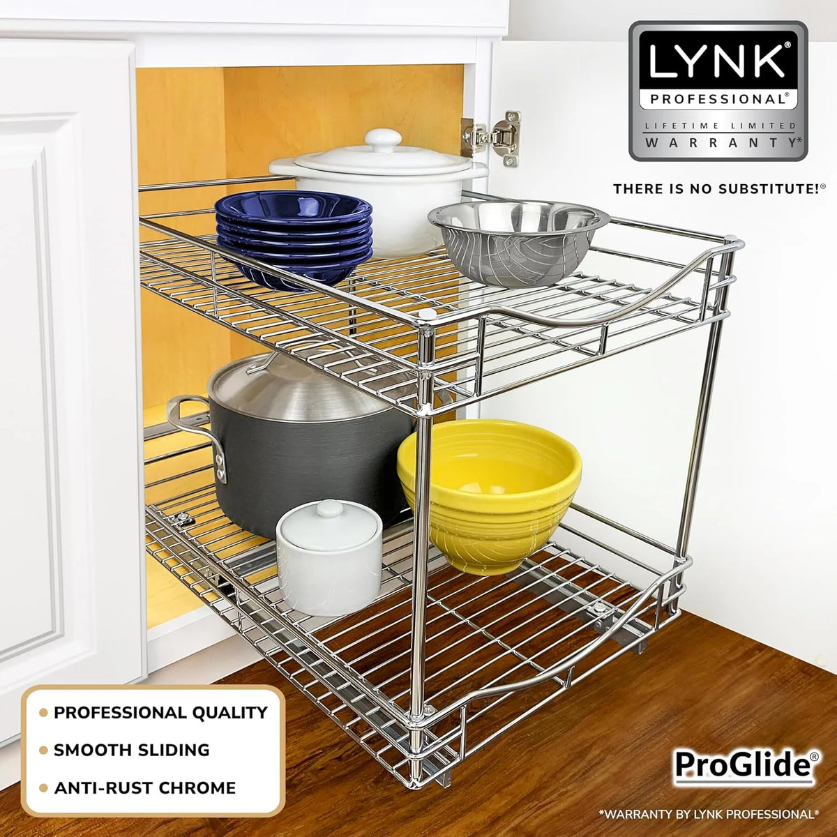 2 Tier Slide Out Drawer for Kitchen Cabinets S6904