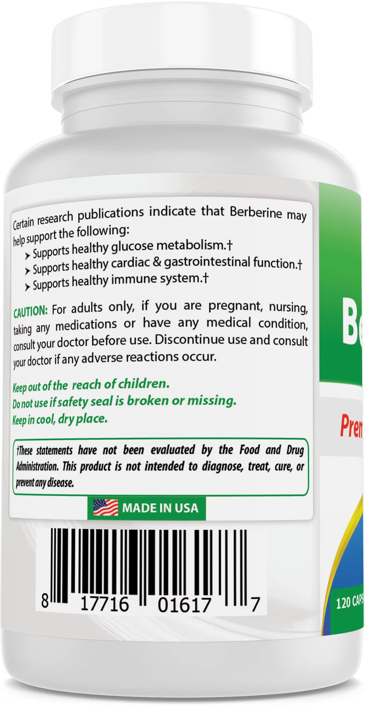 Berberine 500mg 120 Capsules 3 Pack M95289