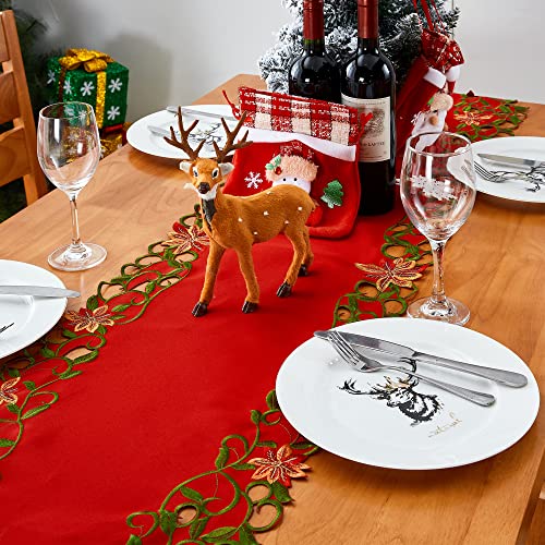 Embroidered Christmas Table Runner 15x69 Inch A314372
