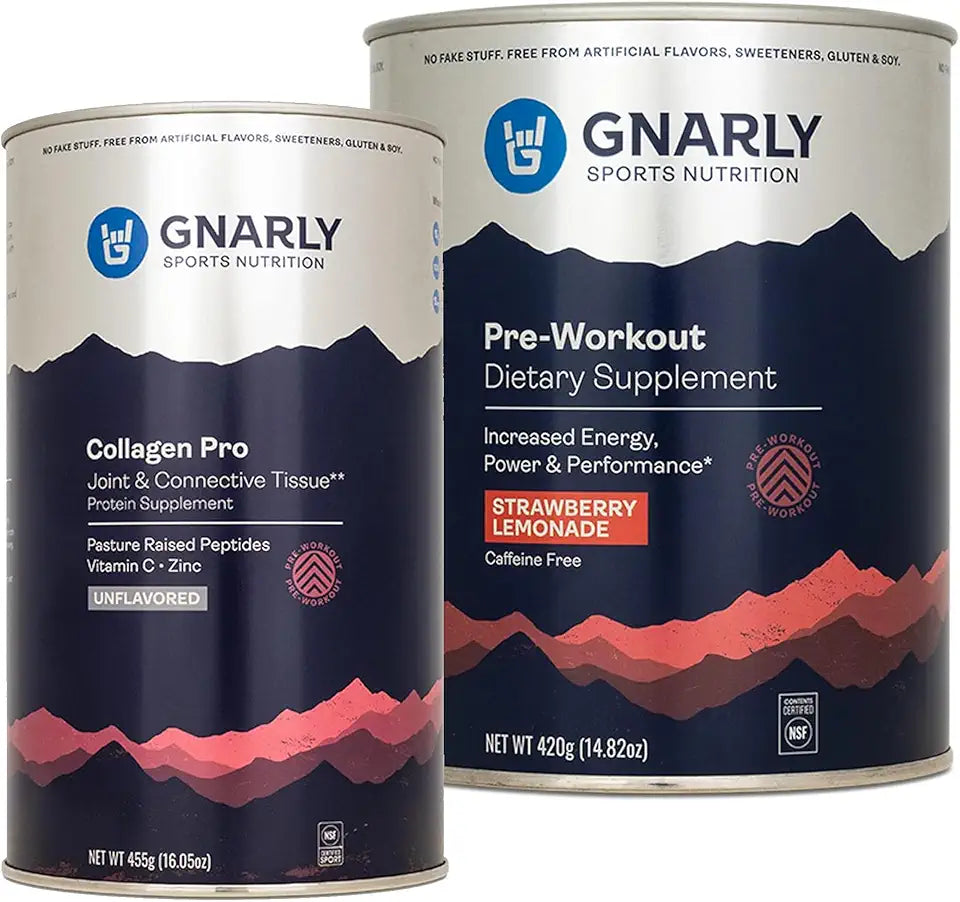 Collagen Pro Unflavored and Preworkout Strawberry Lemonade Caffeine Free L434066