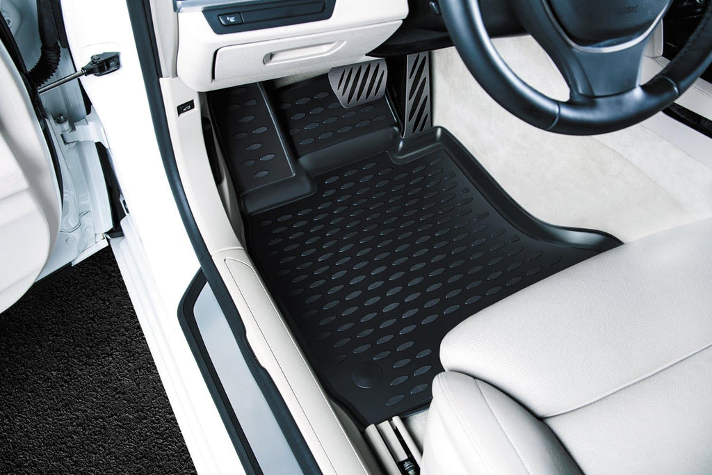 Black Floor Mats Front & 2nd Row Seat Liner Set G36818