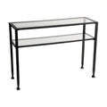 Black Sofa Table with Glass Top X8267