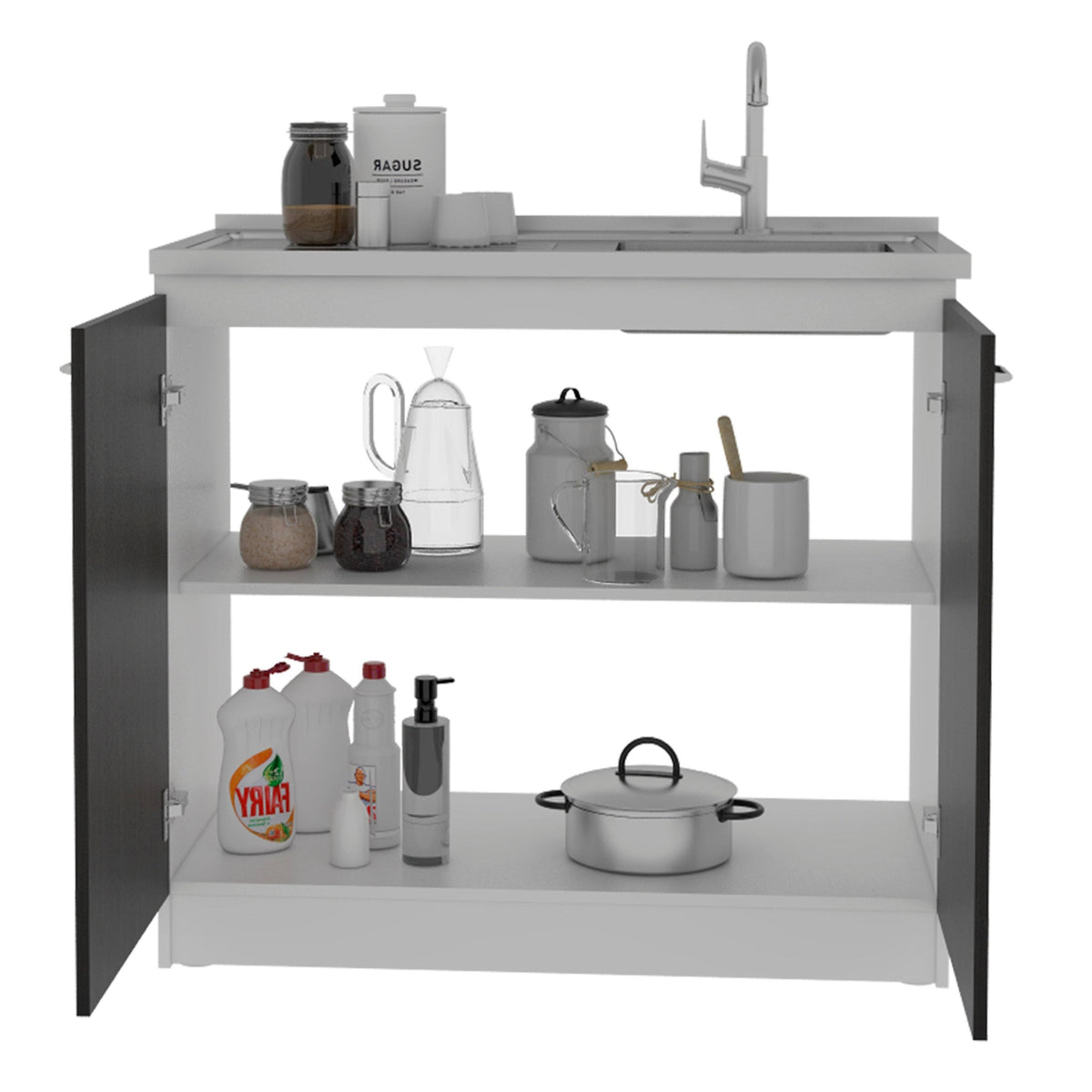 Espresso Utility Sink Cabinet W1865
