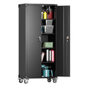 71" Tall Metal Storage Cabinet with 5 Tier Shelves and Locking Doors R733