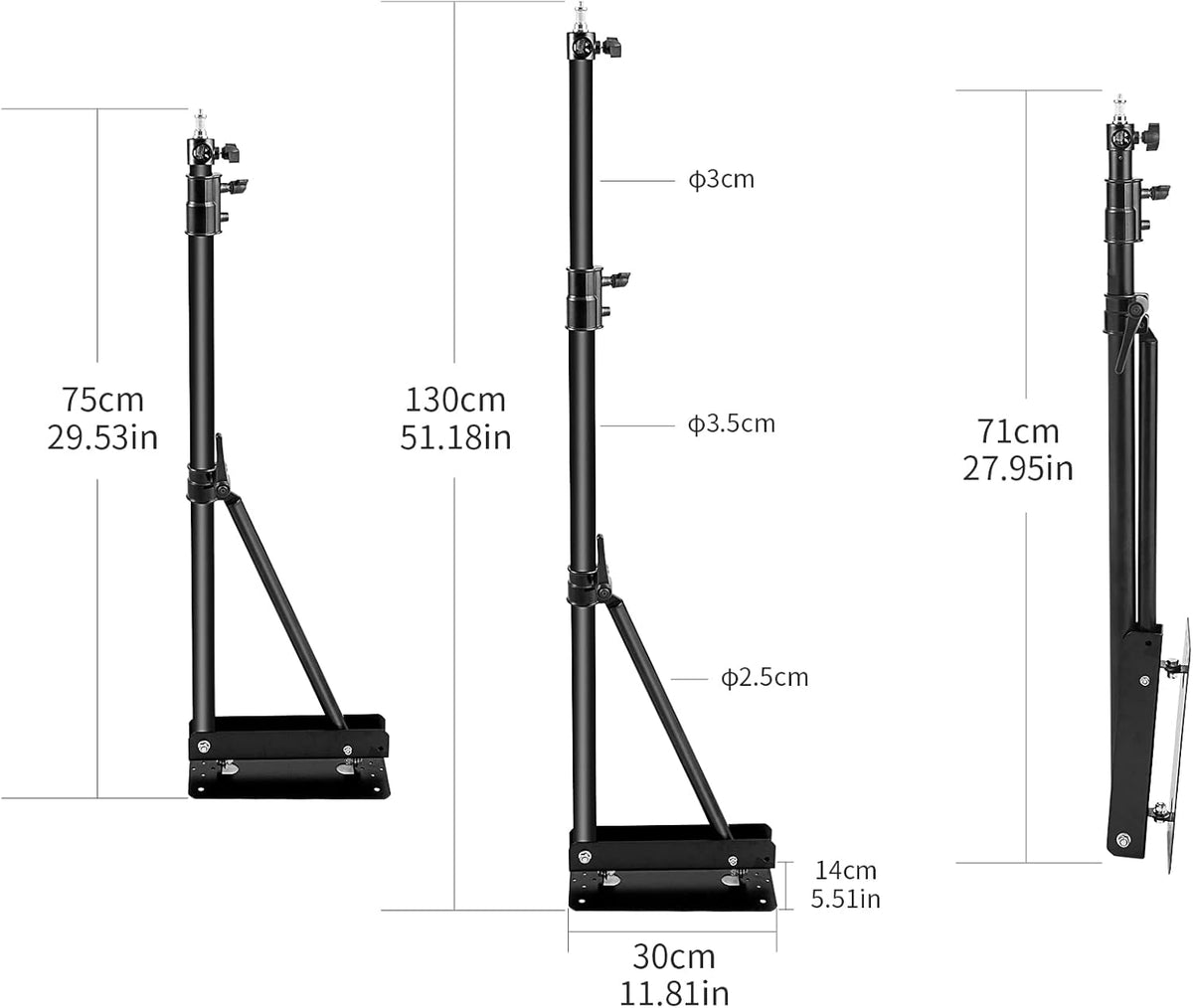 Wall Mount Boom Arm with Triangle Base, Adjustable Camera Mount W432992