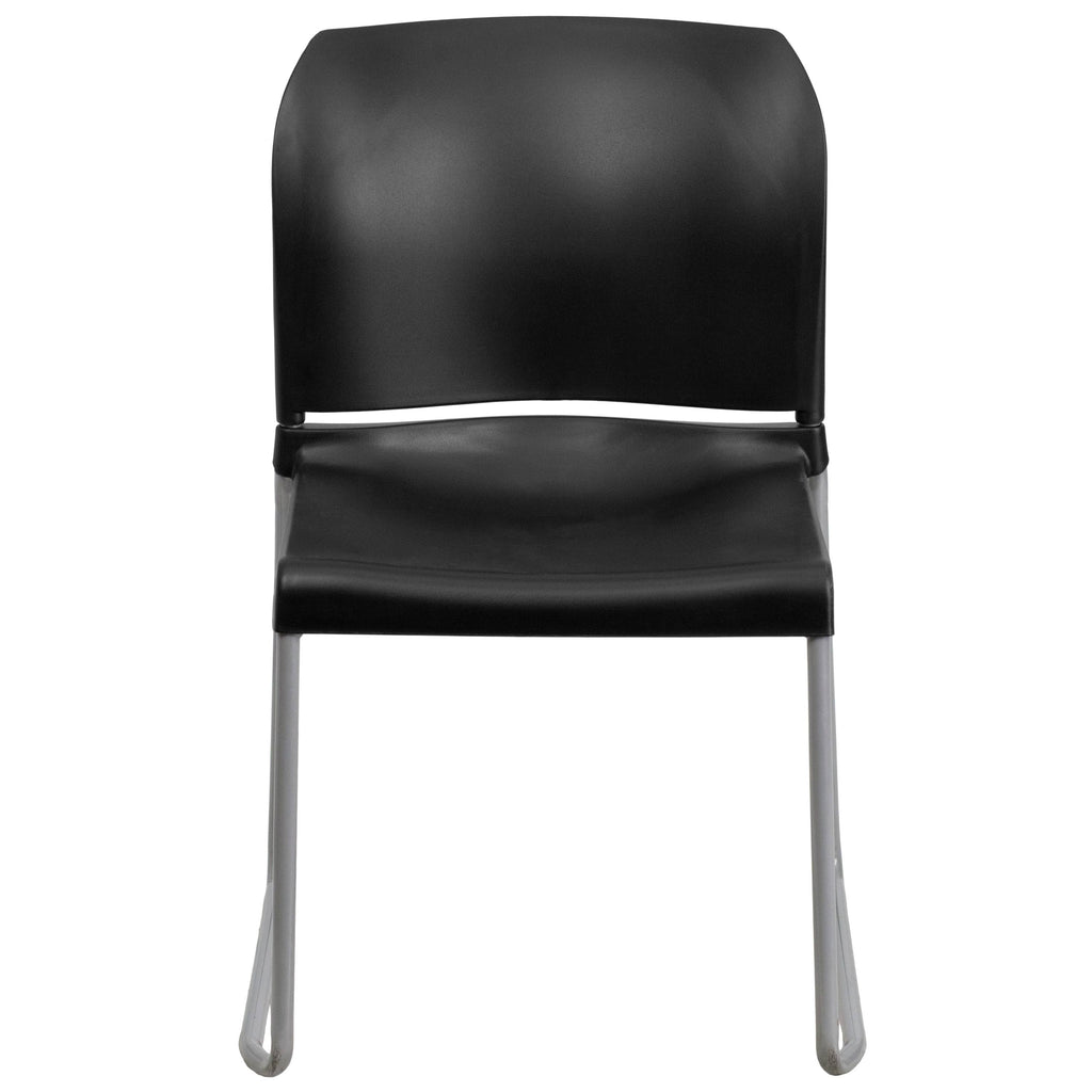Black 5 Pk. Stack Chair with Sled Base A740005