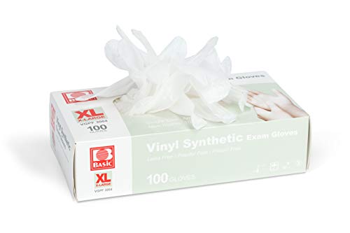 Clear Vinyl Exam Gloves, Extra-Large, Pack of 1000 F84984