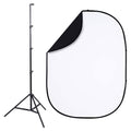 5x6.5' Pop-Up Reversible Background, Stand & Clip, Black/White W758