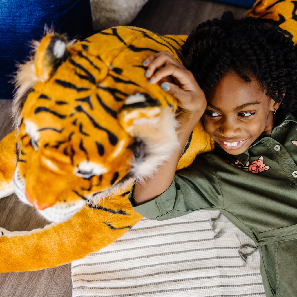 Giant Tiger Stuffed Animal Over 5 Feet Long C9240