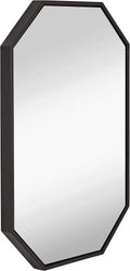 Black Octagon Wall Mirror 24" X 36" Q3035