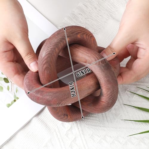 Black Wood Chain Link Decor V782360